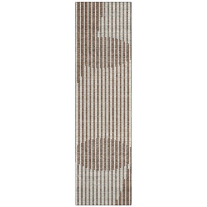 LOOMLAN Rugs Elowen Brown Washable Indoor-Outdoor Rug