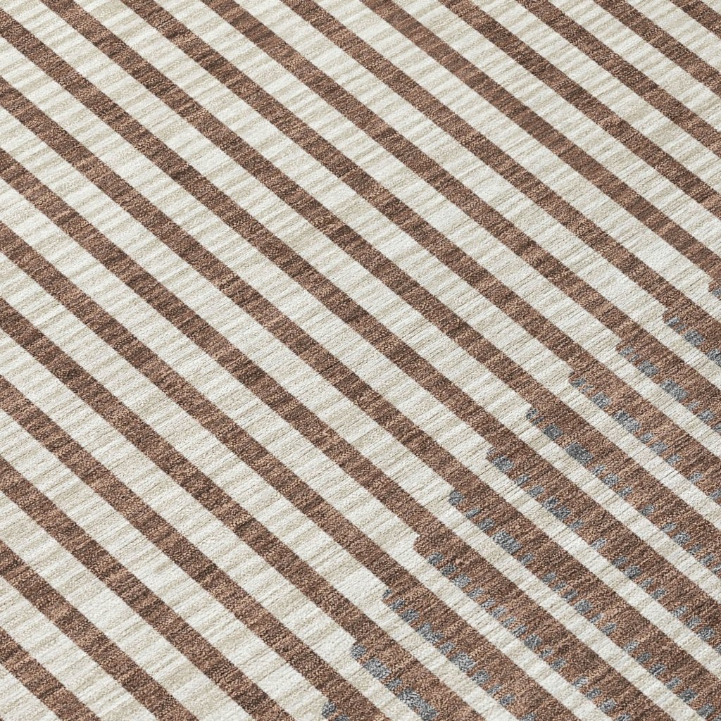 LOOMLAN Rugs Elowen Brown Washable Indoor-Outdoor Rug