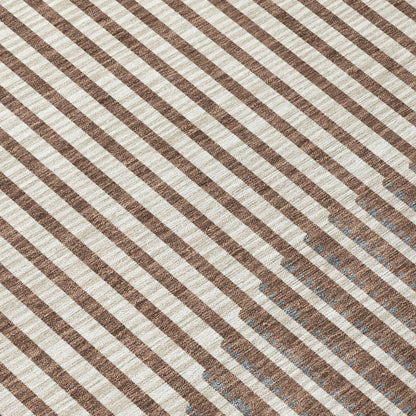 LOOMLAN Rugs Elowen Brown Washable Indoor-Outdoor Rug