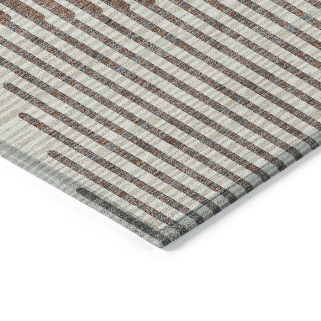 LOOMLAN Rugs Elowen Brown Washable Indoor-Outdoor Rug