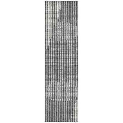 LOOMLAN Rugs Elowen Charcoal Washable Indoor-Outdoor Rug