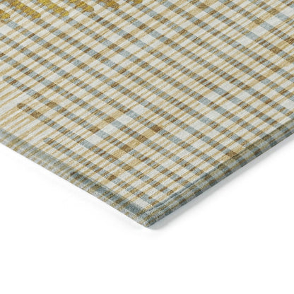 LOOMLAN Rugs Elowen Gold Washable Indoor-Outdoor Rug