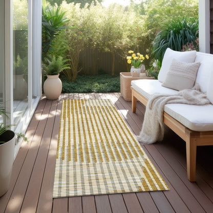 LOOMLAN Rugs Elowen Gold Washable Indoor-Outdoor Rug