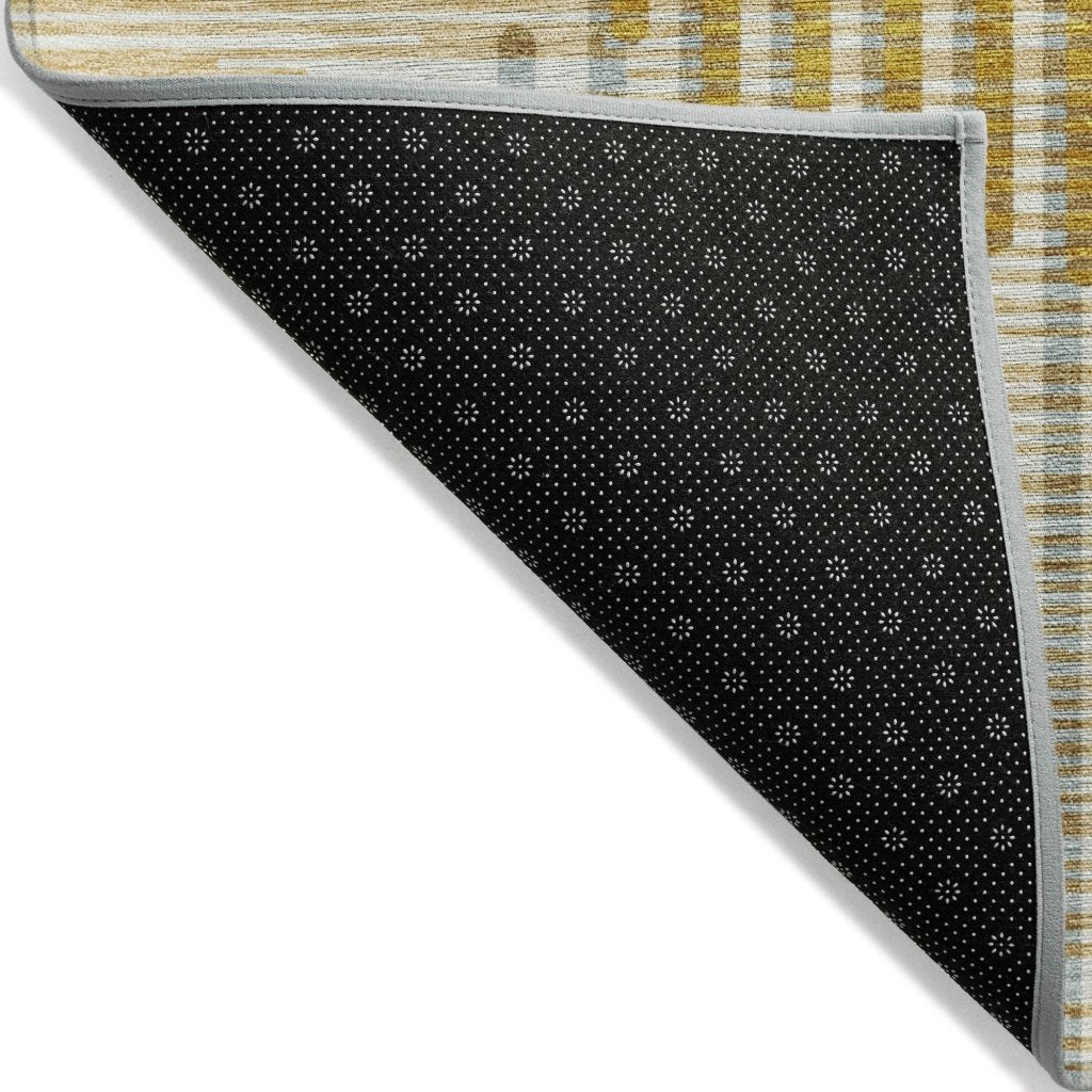 LOOMLAN Rugs Elowen Gold Washable Indoor-Outdoor Rug