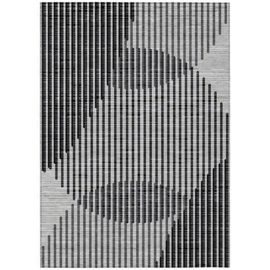 LOOMLAN Rugs Elowen Gray Washable Indoor-Outdoor Rug