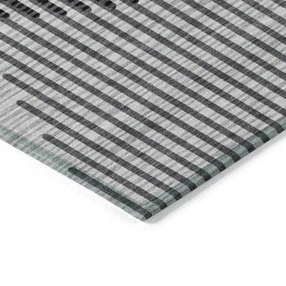 LOOMLAN Rugs Elowen Gray Washable Indoor-Outdoor Rug
