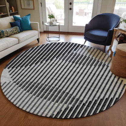 LOOMLAN Rugs Elowen Gray Washable Indoor-Outdoor Rug