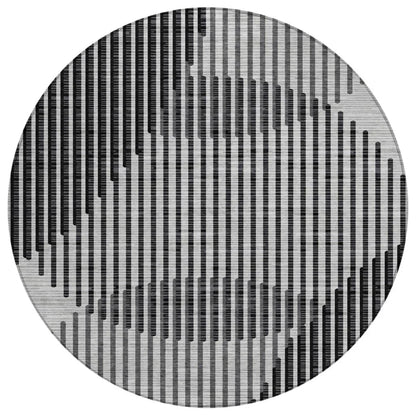 LOOMLAN Rugs Elowen Gray Washable Indoor-Outdoor Rug