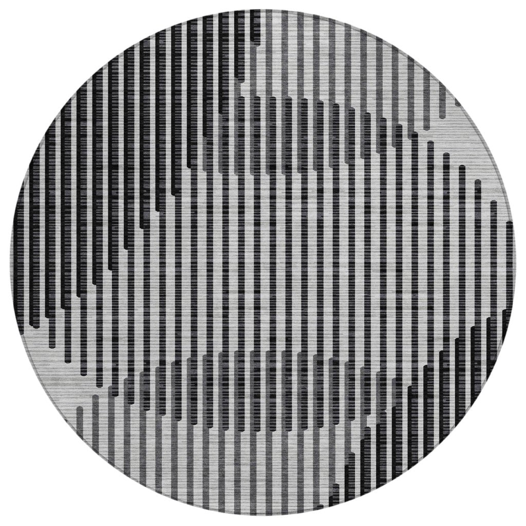 LOOMLAN Rugs Elowen Gray Washable Indoor-Outdoor Rug