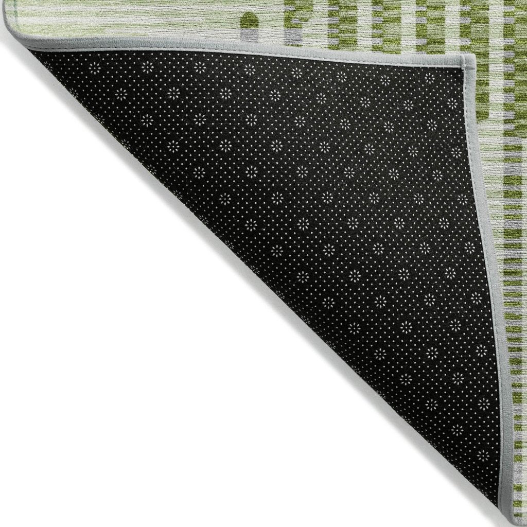 LOOMLAN Rugs Elowen Green Washable Indoor-Outdoor Rug