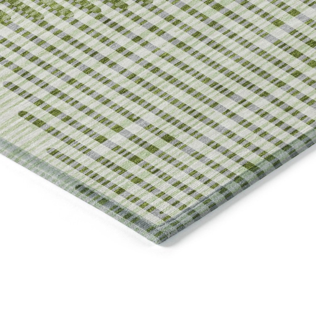 LOOMLAN Rugs Elowen Green Washable Indoor-Outdoor Rug
