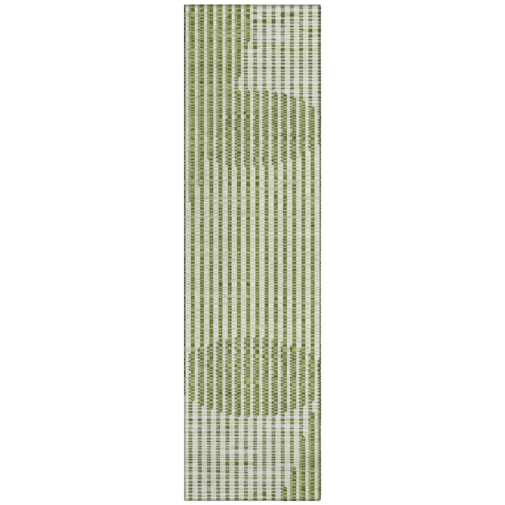 LOOMLAN Rugs Elowen Green Washable Indoor-Outdoor Rug