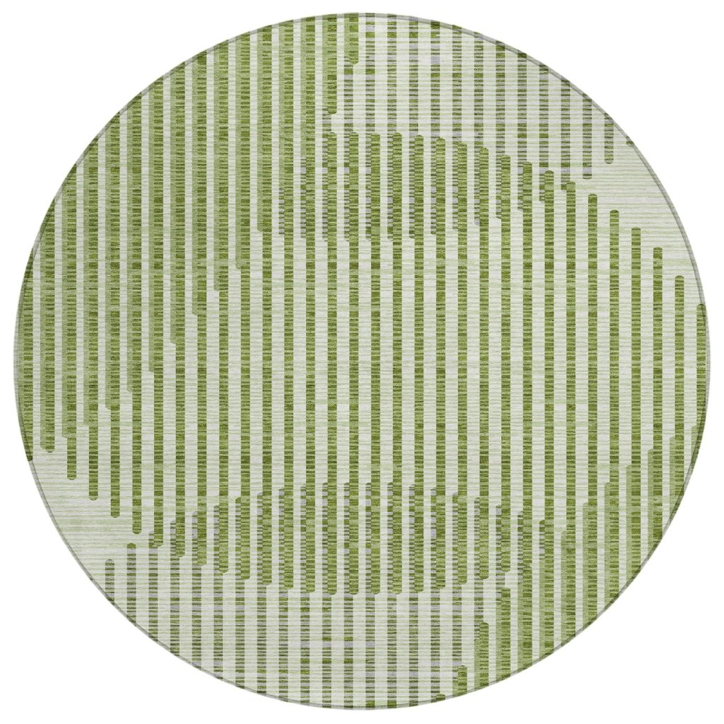 LOOMLAN Rugs Elowen Green Washable Indoor-Outdoor Rug