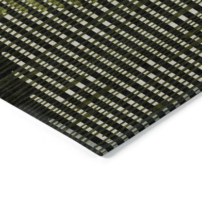 LOOMLAN Rugs Elowen Olive Washable Indoor-Outdoor Rug