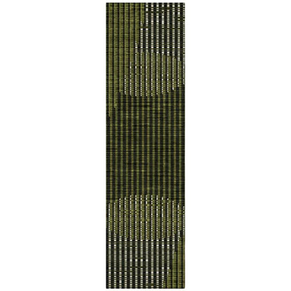LOOMLAN Rugs Elowen Olive Washable Indoor-Outdoor Rug