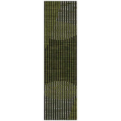 LOOMLAN Rugs Elowen Olive Washable Indoor-Outdoor Rug
