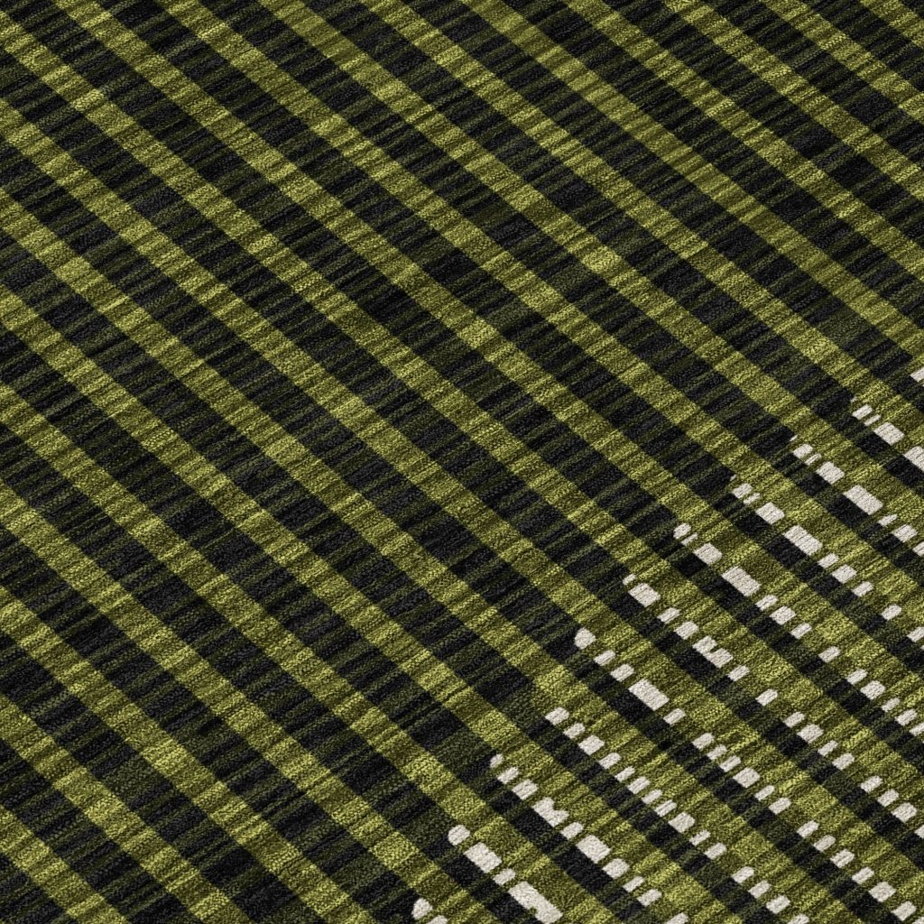 LOOMLAN Rugs Elowen Olive Washable Indoor-Outdoor Rug