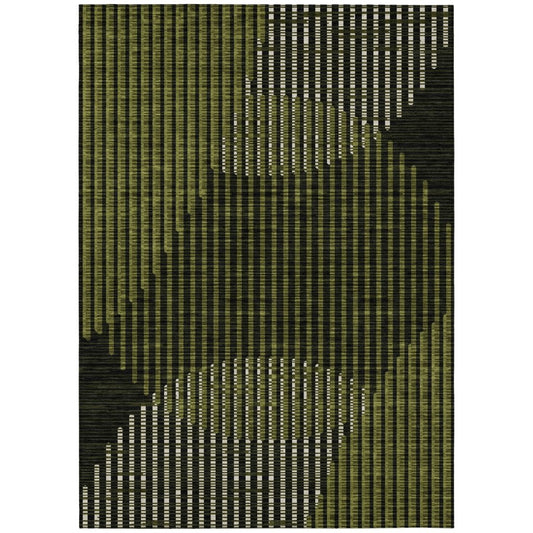 LOOMLAN Rugs Elowen Olive Washable Indoor-Outdoor Rug