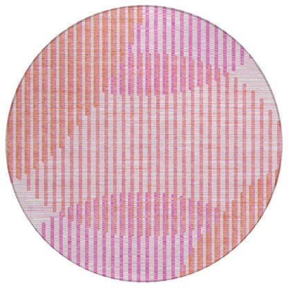 LOOMLAN Rugs Elowen Pink Washable Indoor-Outdoor Rug