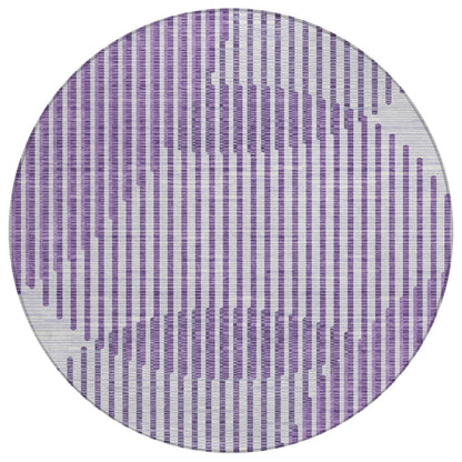 LOOMLAN Rugs Elowen Purple Washable Indoor-Outdoor Rug