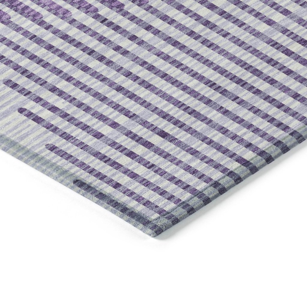 LOOMLAN Rugs Elowen Purple Washable Indoor-Outdoor Rug