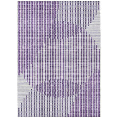 LOOMLAN Rugs Elowen Purple Washable Indoor-Outdoor Rug