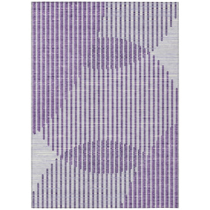 LOOMLAN Rugs Elowen Purple Washable Indoor-Outdoor Rug