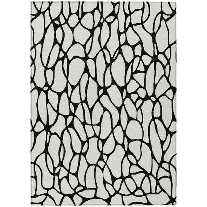 LOOMLAN Rugs Elowira Ivory Washable Indoor-Outdoor Rug