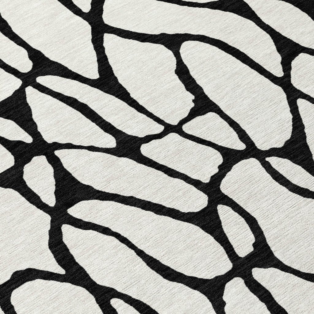 LOOMLAN Rugs Elowira Ivory Washable Indoor-Outdoor Rug