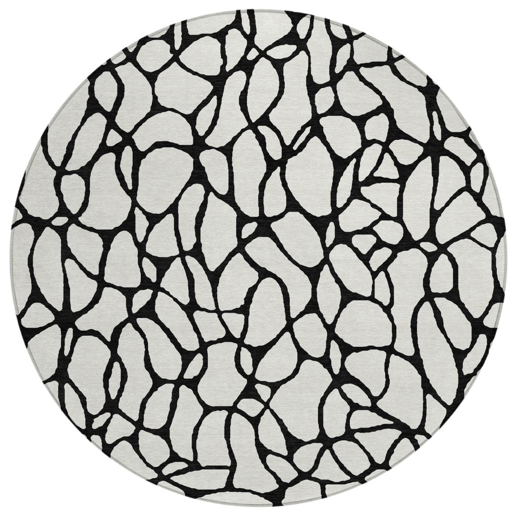 LOOMLAN Rugs Elowira Ivory Washable Indoor-Outdoor Rug