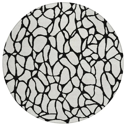 LOOMLAN Rugs Elowira Ivory Washable Indoor-Outdoor Rug