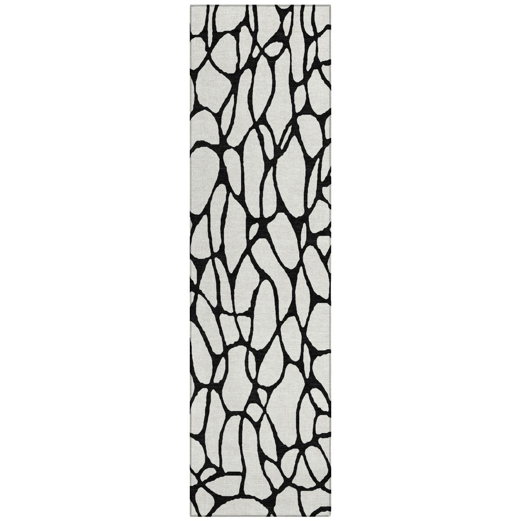 LOOMLAN Rugs Elowira Ivory Washable Indoor-Outdoor Rug