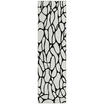 LOOMLAN Rugs Elowira Ivory Washable Indoor-Outdoor Rug