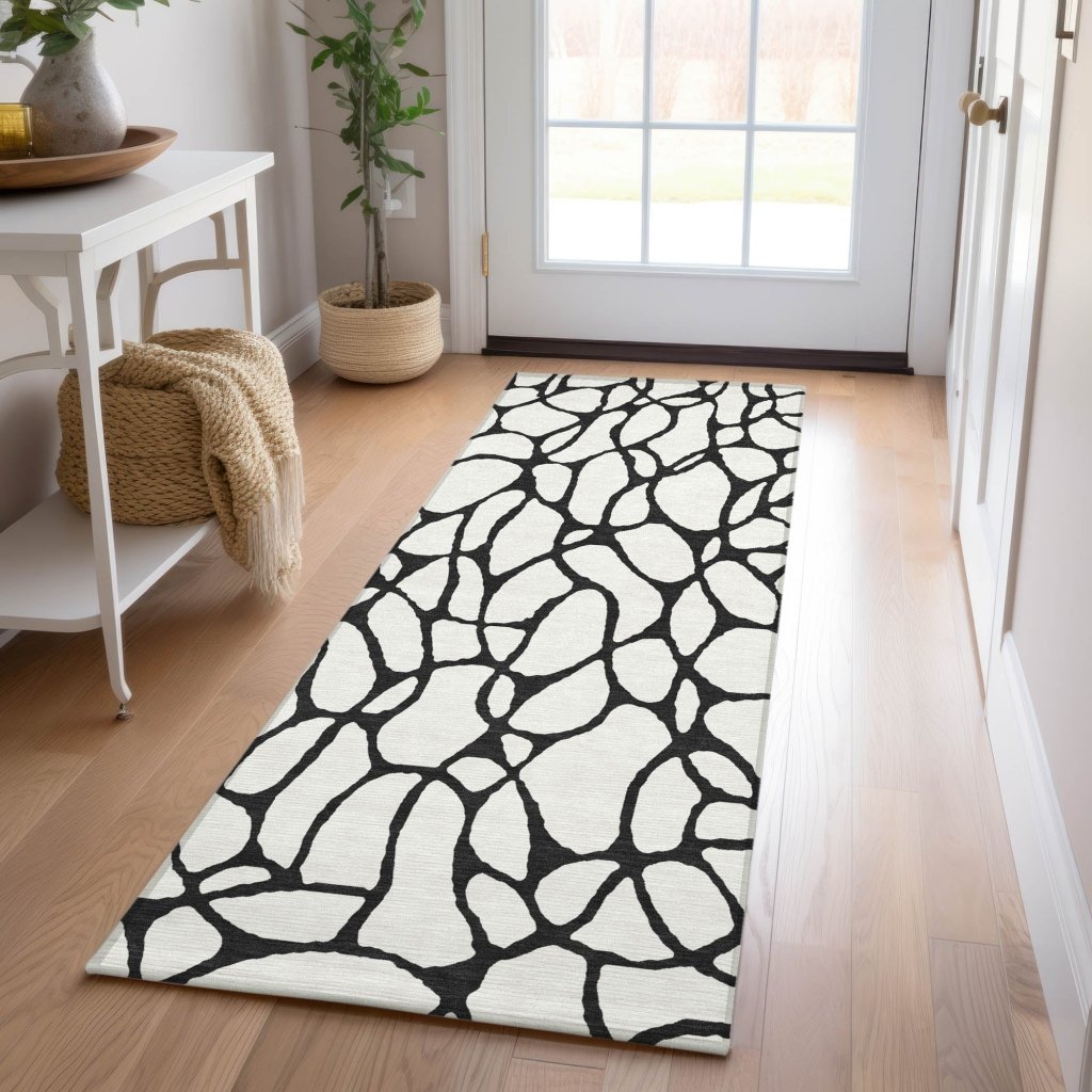 LOOMLAN Rugs Elowira Ivory Washable Indoor-Outdoor Rug