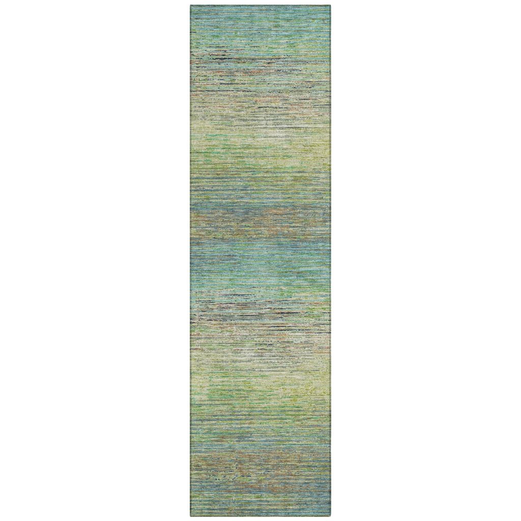 LOOMLAN Rugs Elu Green Washable Indoor-Outdoor Rug