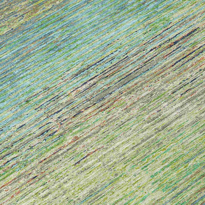 LOOMLAN Rugs Elu Green Washable Indoor-Outdoor Rug
