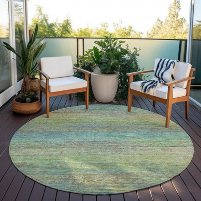 LOOMLAN Rugs Elu Green Washable Indoor-Outdoor Rug