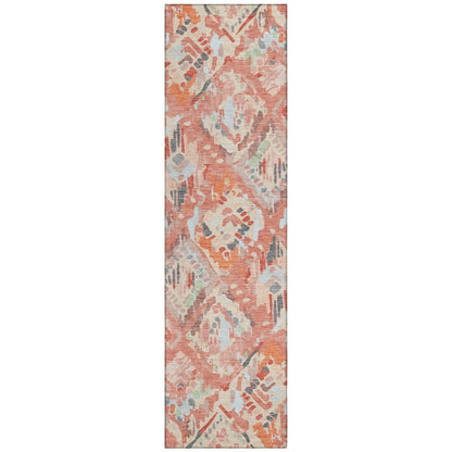 LOOMLAN Rugs Elyndra Orange Washable Indoor-Outdoor Rug