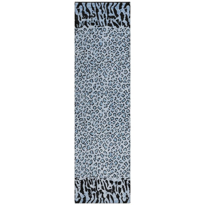 LOOMLAN Rugs Elyvia Blue Washable Indoor-Outdoor Rug