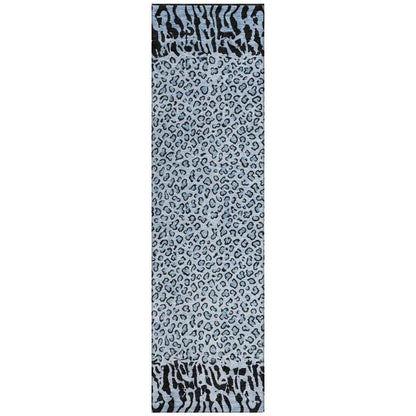 LOOMLAN Rugs Elyvia Blue Washable Indoor-Outdoor Rug