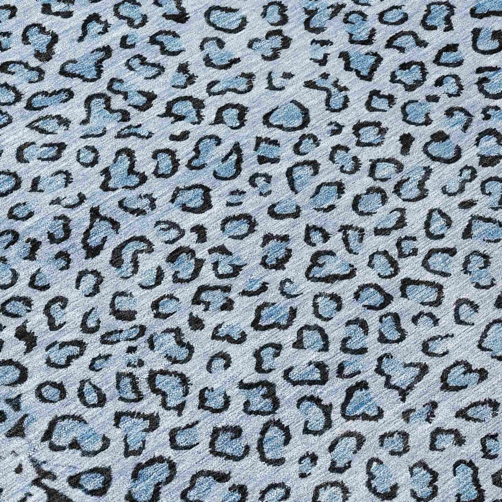 LOOMLAN Rugs Elyvia Blue Washable Indoor-Outdoor Rug