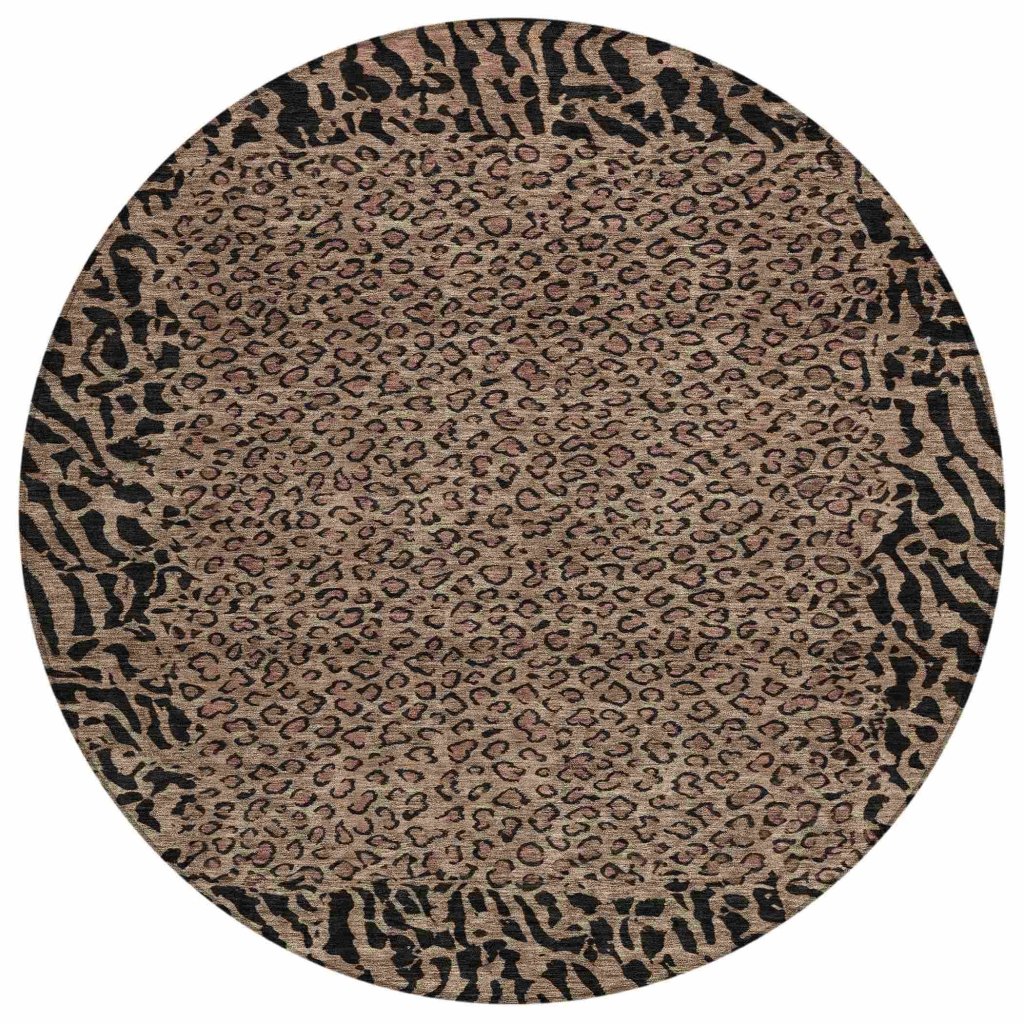 LOOMLAN Rugs Elyvia Brown Washable Indoor-Outdoor Rug