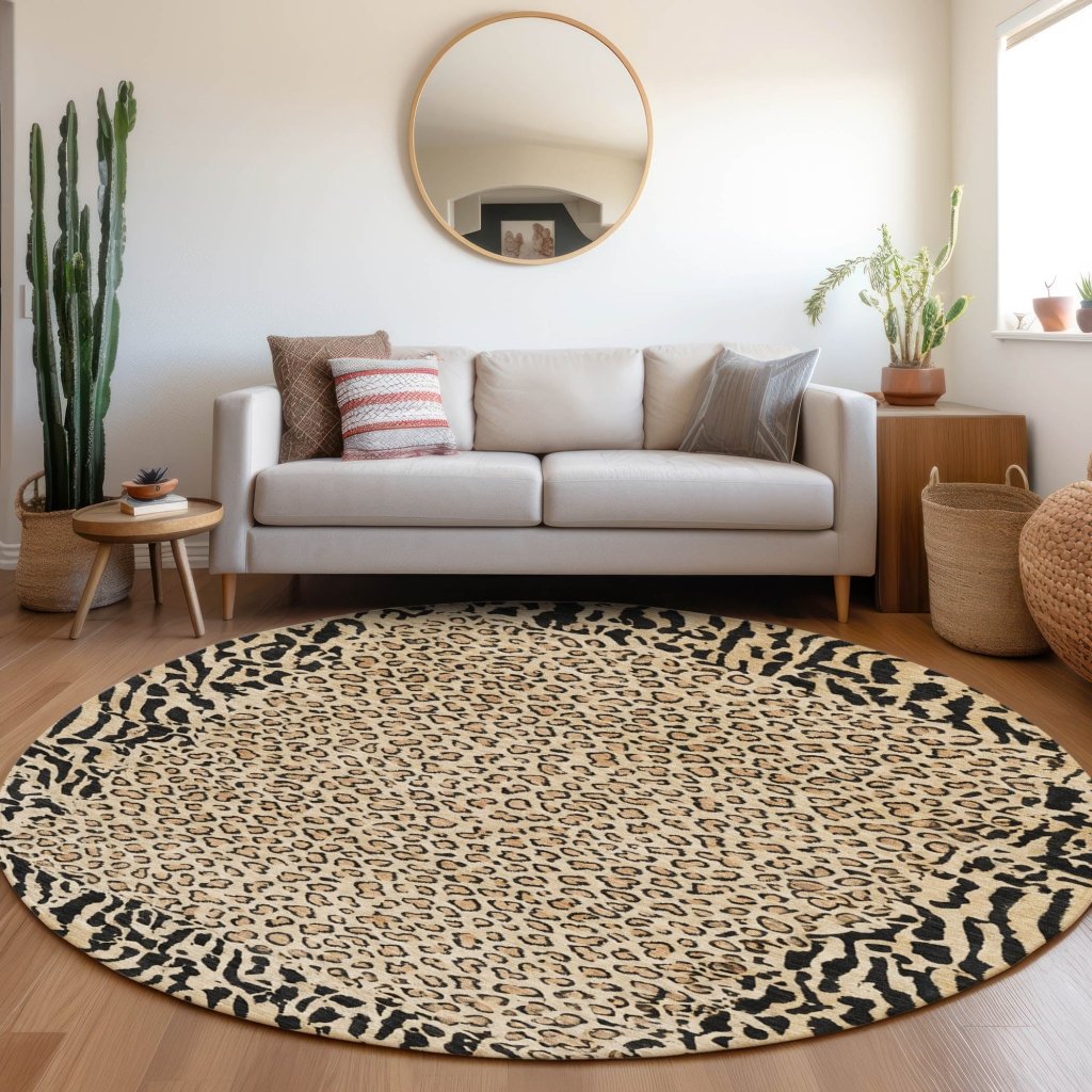 LOOMLAN Rugs Elyvia Gold Washable Indoor-Outdoor Rug