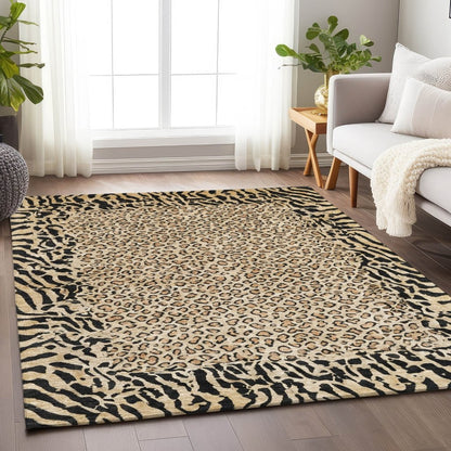LOOMLAN Rugs Elyvia Gold Washable Indoor-Outdoor Rug
