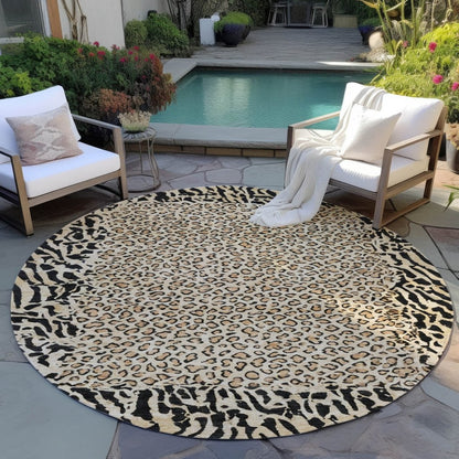 LOOMLAN Rugs Elyvia Gold Washable Indoor-Outdoor Rug