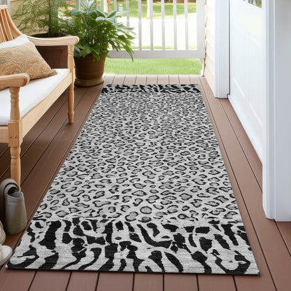 LOOMLAN Rugs Elyvia Gray Washable Indoor-Outdoor Rug