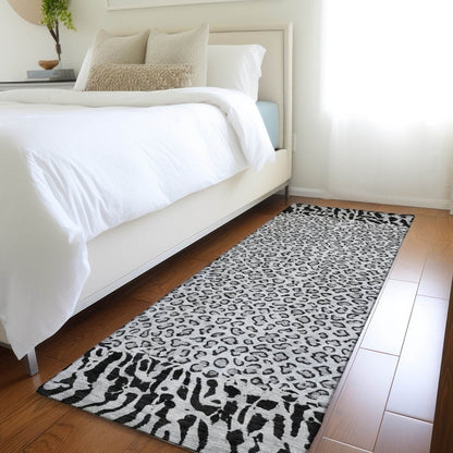 LOOMLAN Rugs Elyvia Gray Washable Indoor-Outdoor Rug