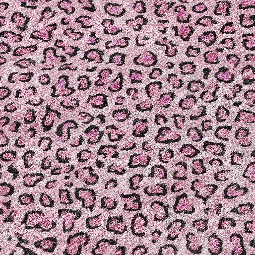 LOOMLAN Rugs Elyvia Pink Washable Indoor-Outdoor Rug