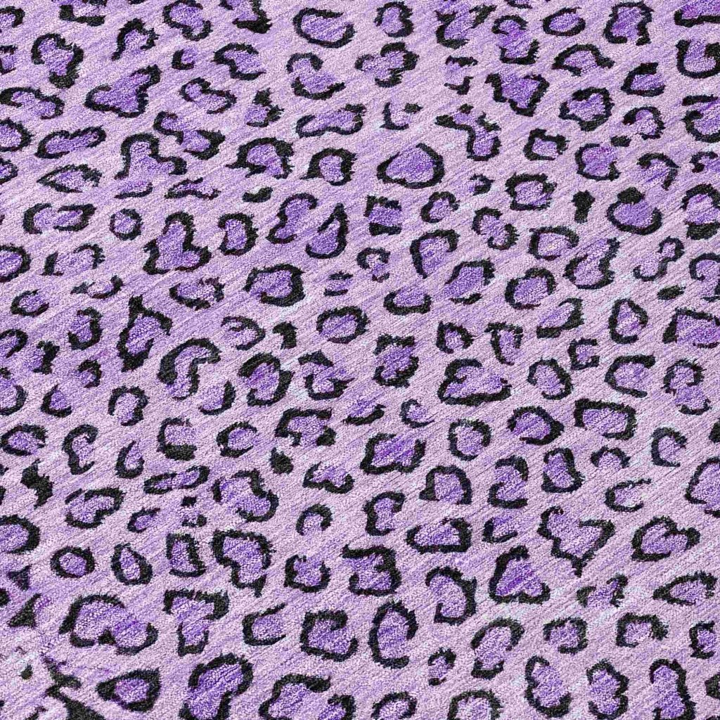 LOOMLAN Rugs Elyvia Purple Washable Indoor-Outdoor Rug