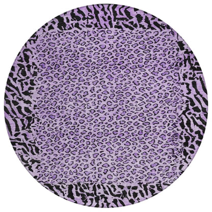 LOOMLAN Rugs Elyvia Purple Washable Indoor-Outdoor Rug